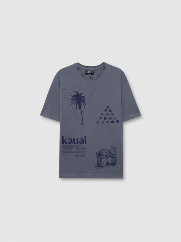  Camiseta de manga corta Kauai azul vista frontal