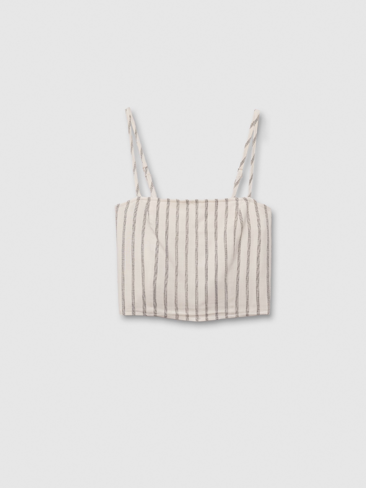  Rustic striped top off white front view