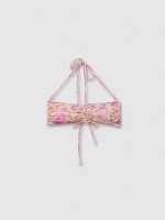 %Pto% Bikini top with multi-position straps multicolor front view