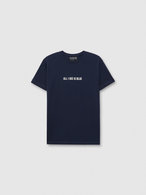  Camiseta manga corta Blue azul marino vista frontal