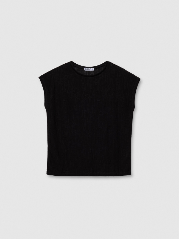  Camiseta sin mangas devoré negro vista frontal
