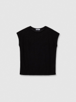 %Pto% Camiseta sin mangas devoré negro vista frontal