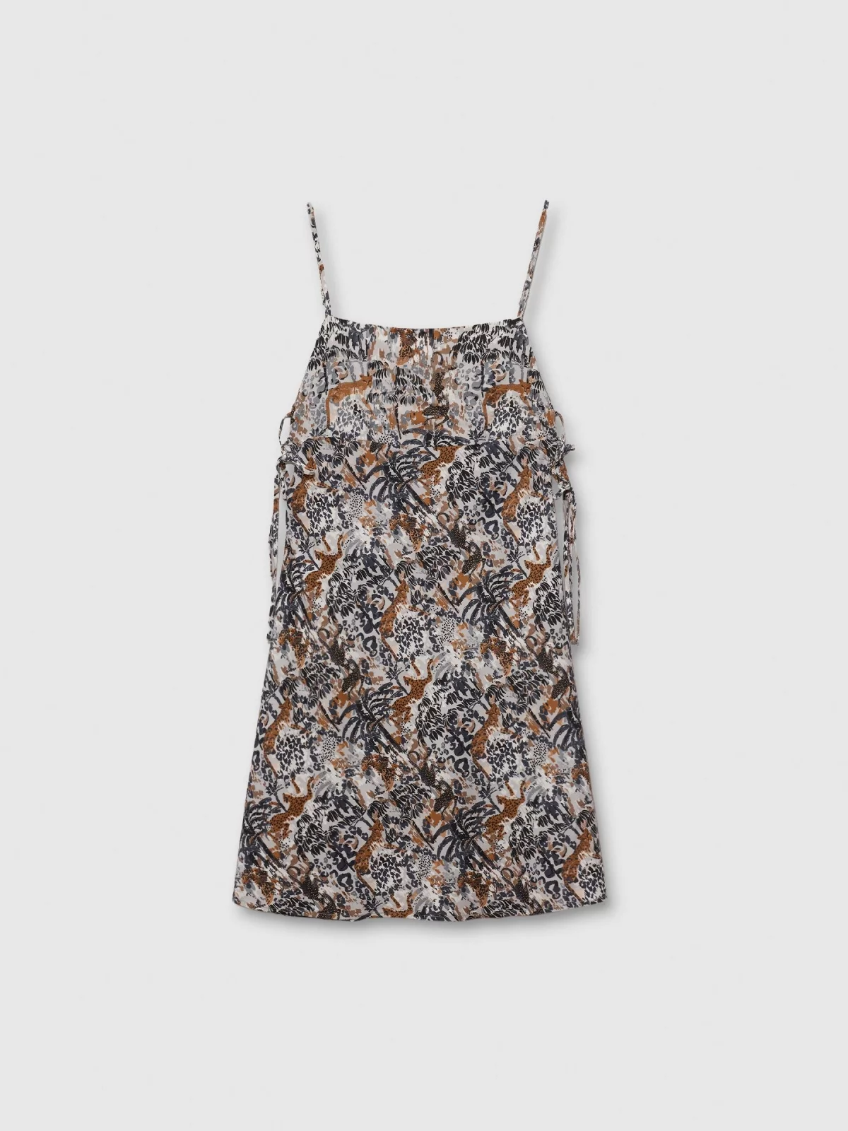  Vestido mini animal print multicolor vista frontal