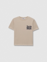 %Pto% Camiseta manga corta Salty Dreams taupe vista frontal