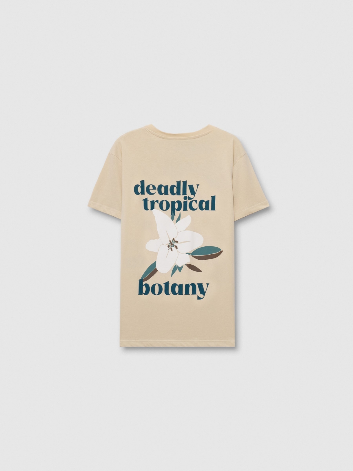 Camiseta de manga curta Botany areia vista traseira