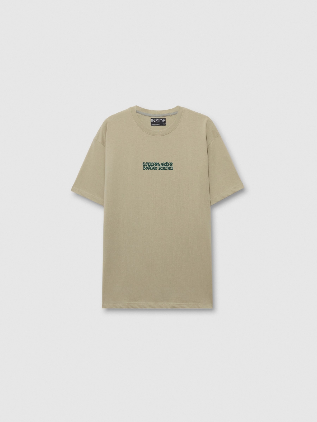  Oversized Underwater T-shirt greyish green front view