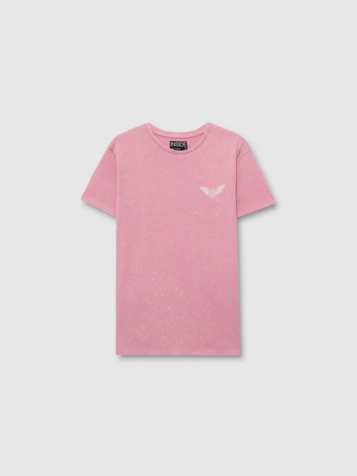 %Pto% Biker short sleeve t-shirt pastel purple front view