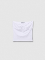 %Pto% Top bandeau frunce blanco vista frontal