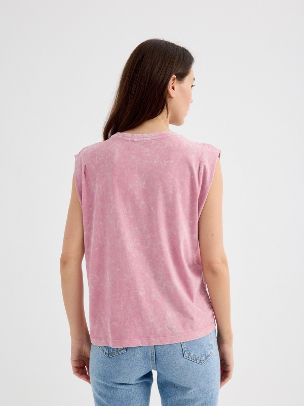 Rotterdam sleeveless shirt pastel purple middle back view