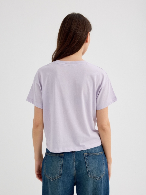 Pacific Coast crop top shirt lavender middle back view