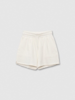 %Pto% Fleece shorts off white front view