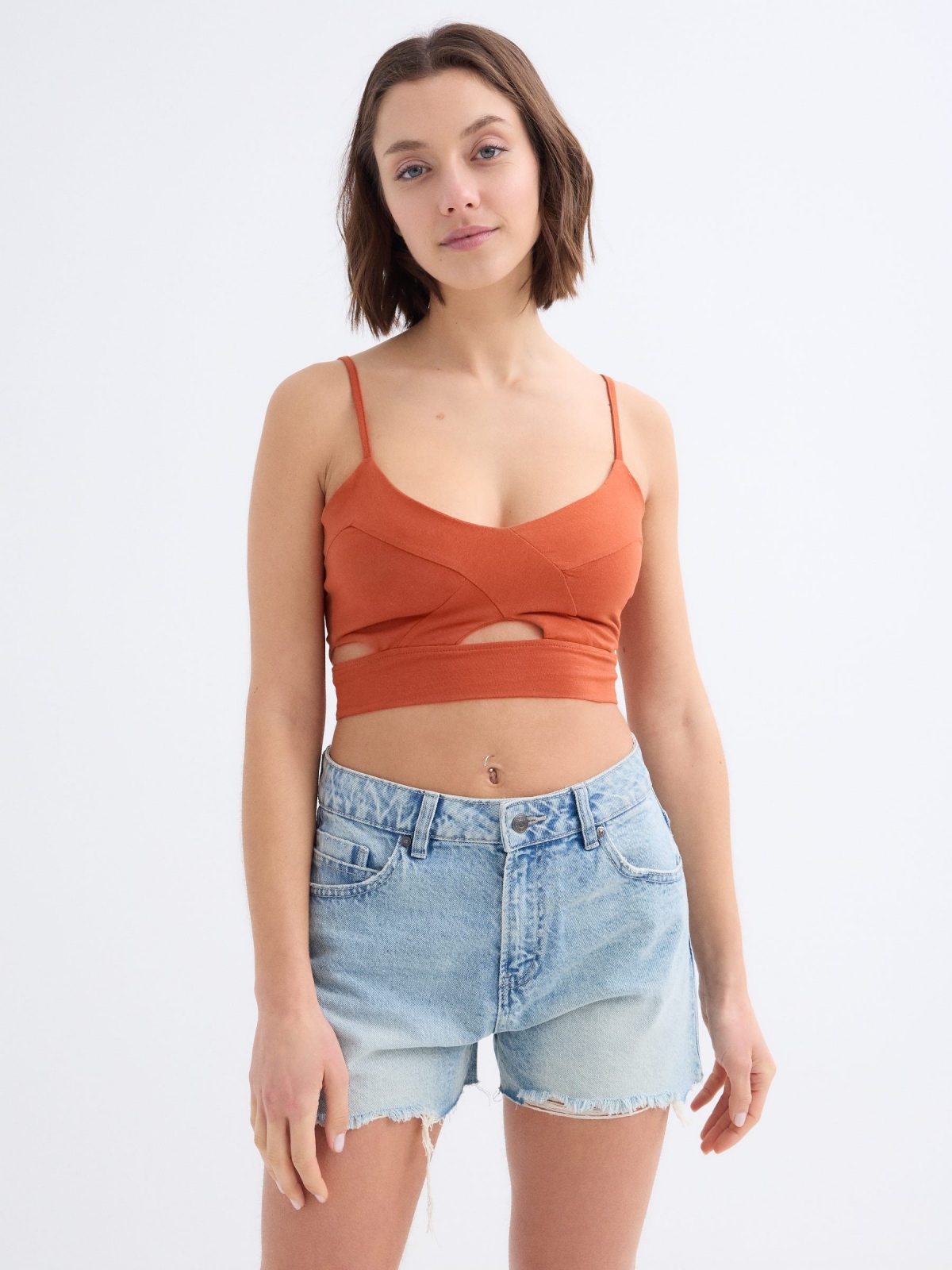 Upper cutout caldera brown middle front view