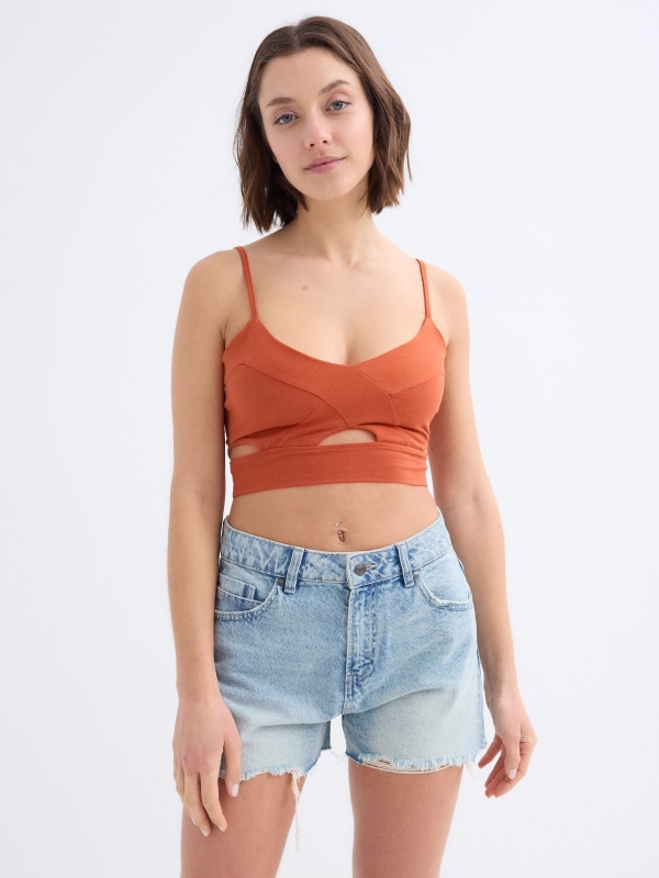 Upper cutout caldera brown middle front view