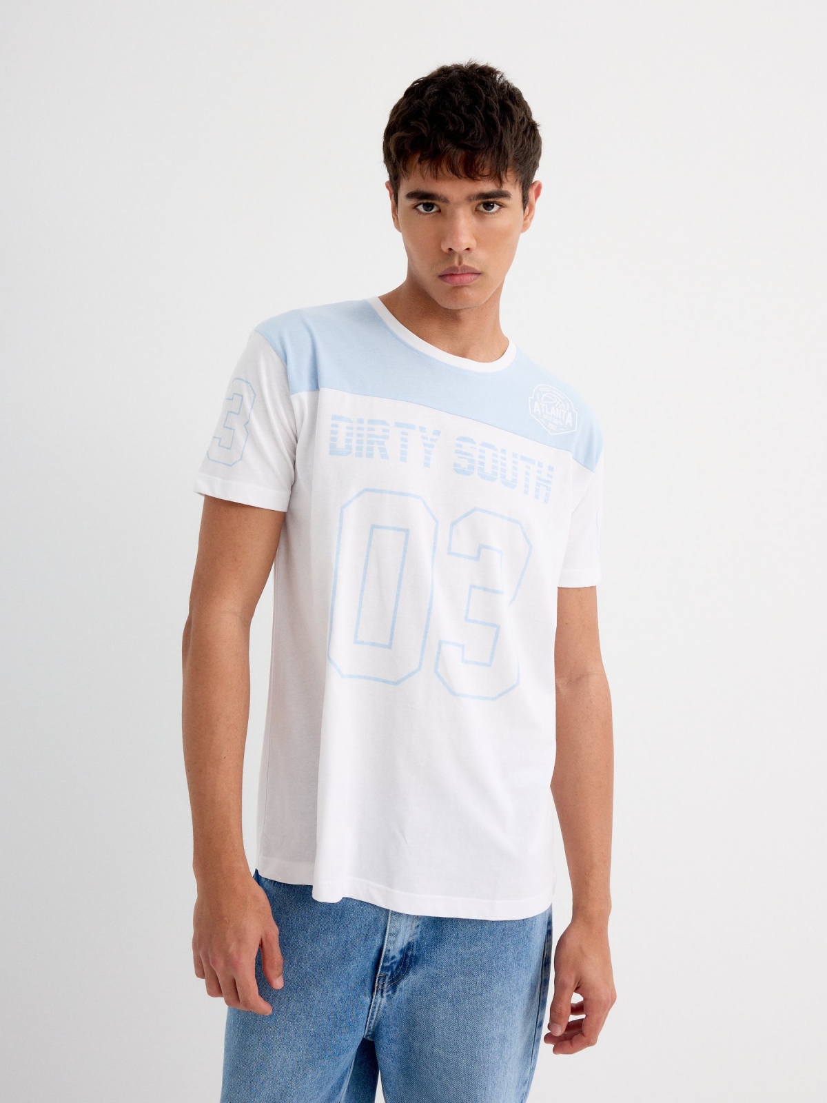 Short sleeve t-shirt 03 white middle front view