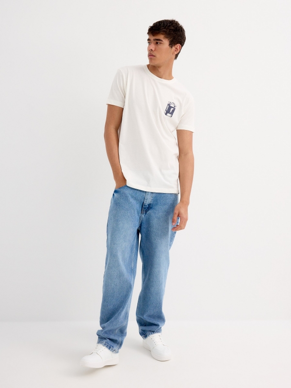 Short sleeve shirt Pila off white general front view