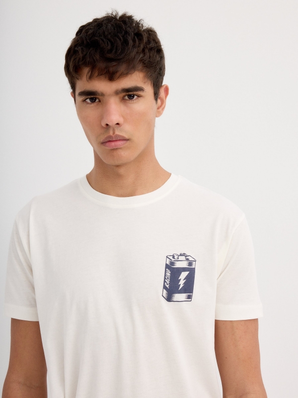 Short sleeve shirt Pila off white detail view