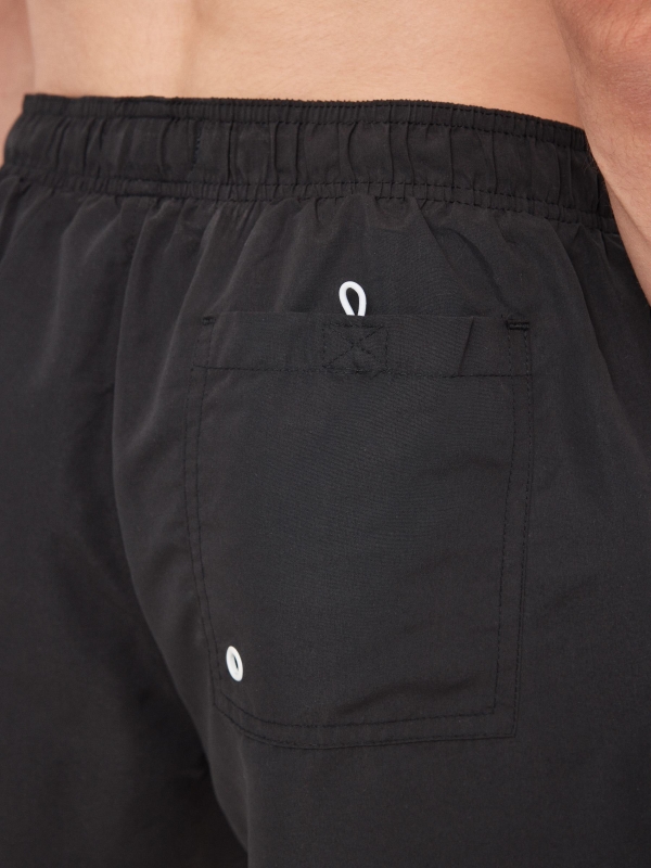 Basic swimsuit with pockets black detail view