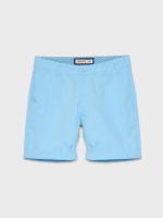 %Pto% Bermuda poplin blue front view