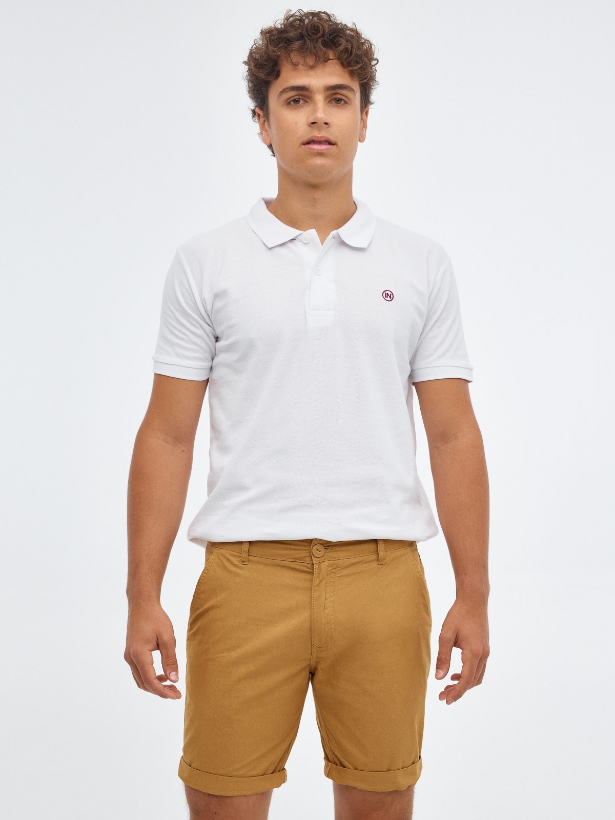 Bermuda poplin yellow middle front view