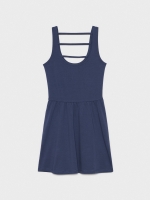 %Pto% Dress with strap back navy front view
