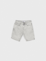 %Pto% Bermuda básica denim gris gris claro vista frontal