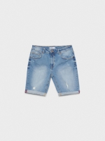 %Pto% Bermuda jeans skinny azul vista frontal