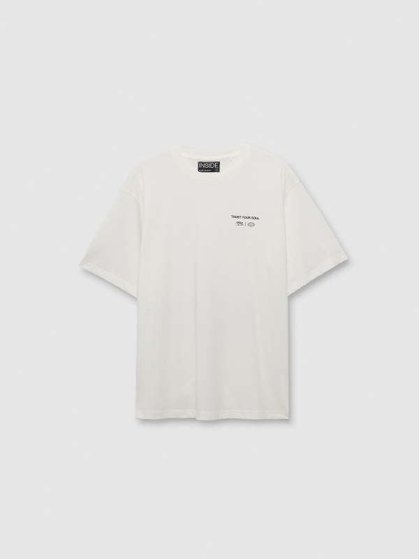  Camiseta Confie na sua Alma off white vista frontal
