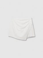 %Pto% Mini skort skirt white front view