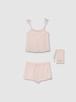 %Pto% Pijama tirantes rosa rosa empolvado vista frontal camiseta