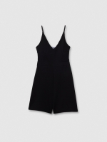 %Pto% Flowing jumpsuit black front view