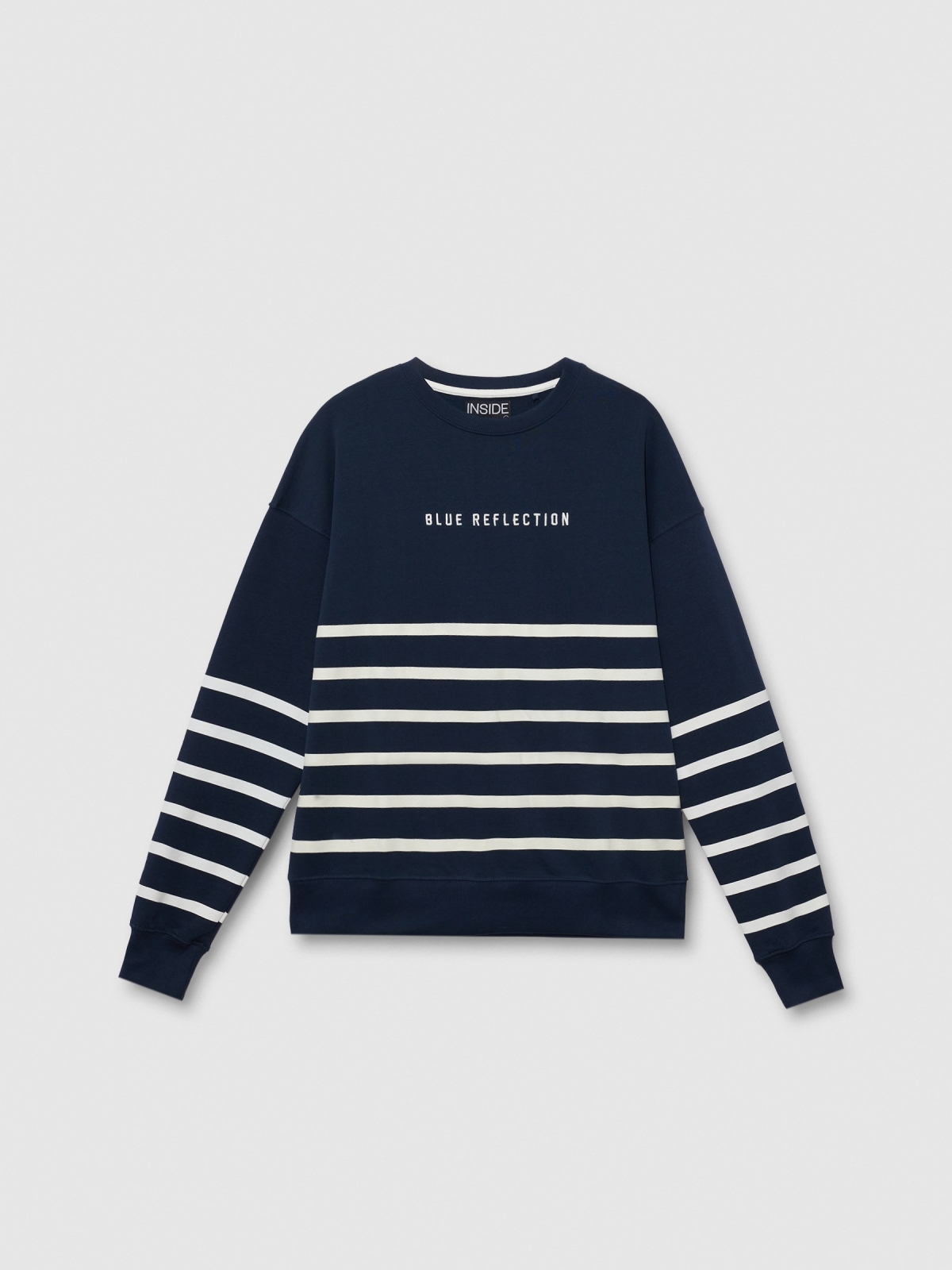 %Pto% Blue Reflection crewneck sweatshirt navy front view