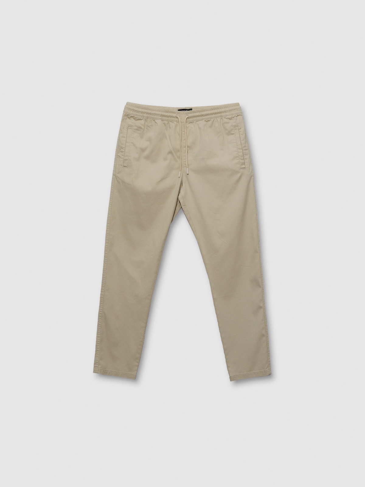 %Pto% Pantalón jogger marfil vista frontal