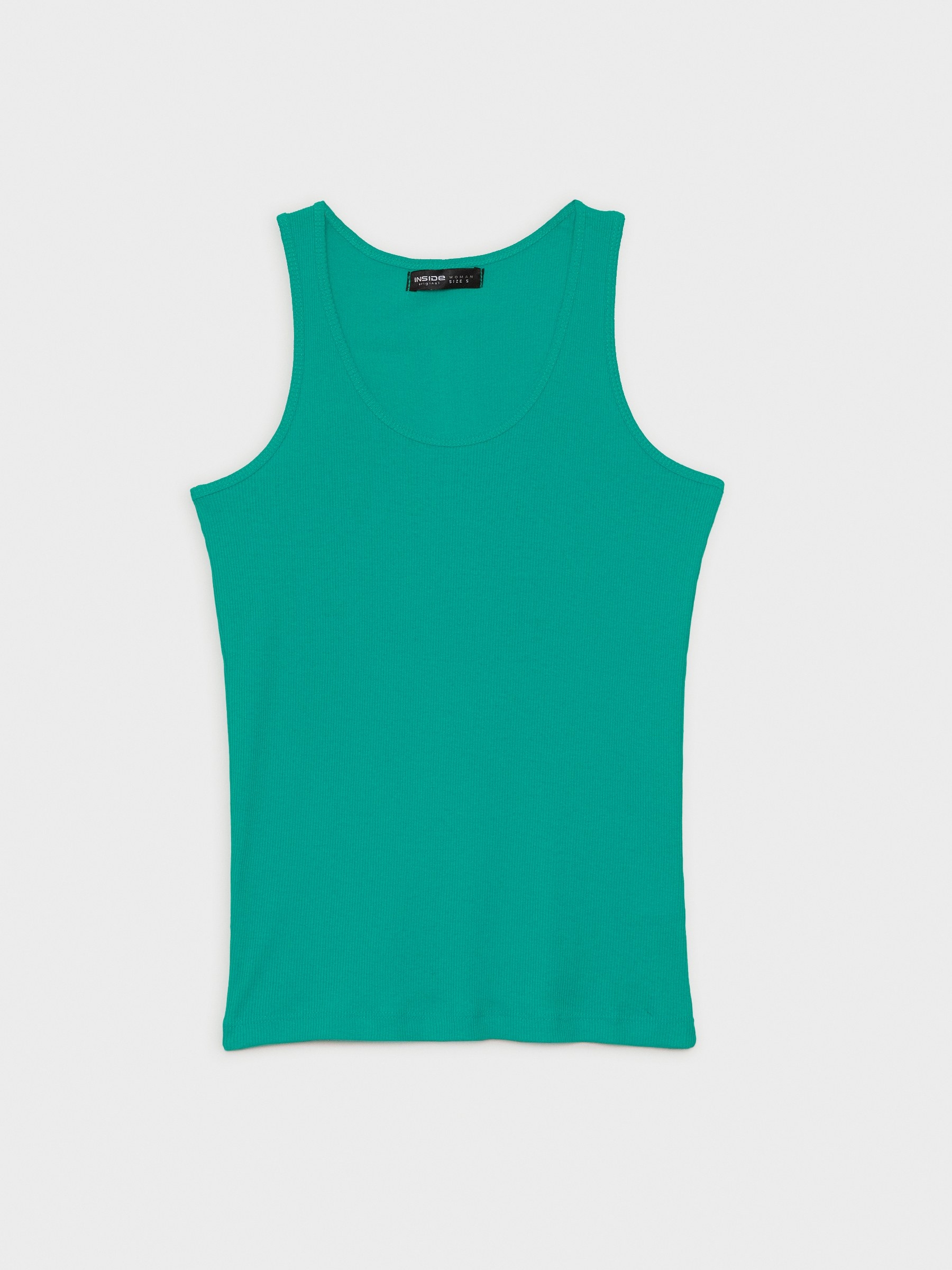 Camiseta básica espalda nadadora verde vista media frontal