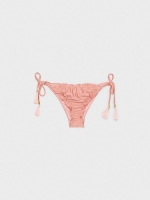%Pto% Metallic effect bikini briefs powdered pink front view