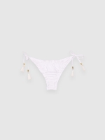 %Pto% Metallic effect bikini briefs white front view