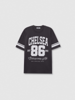 %Pto% Camiseta oversize sport gris oscuro vista frontal
