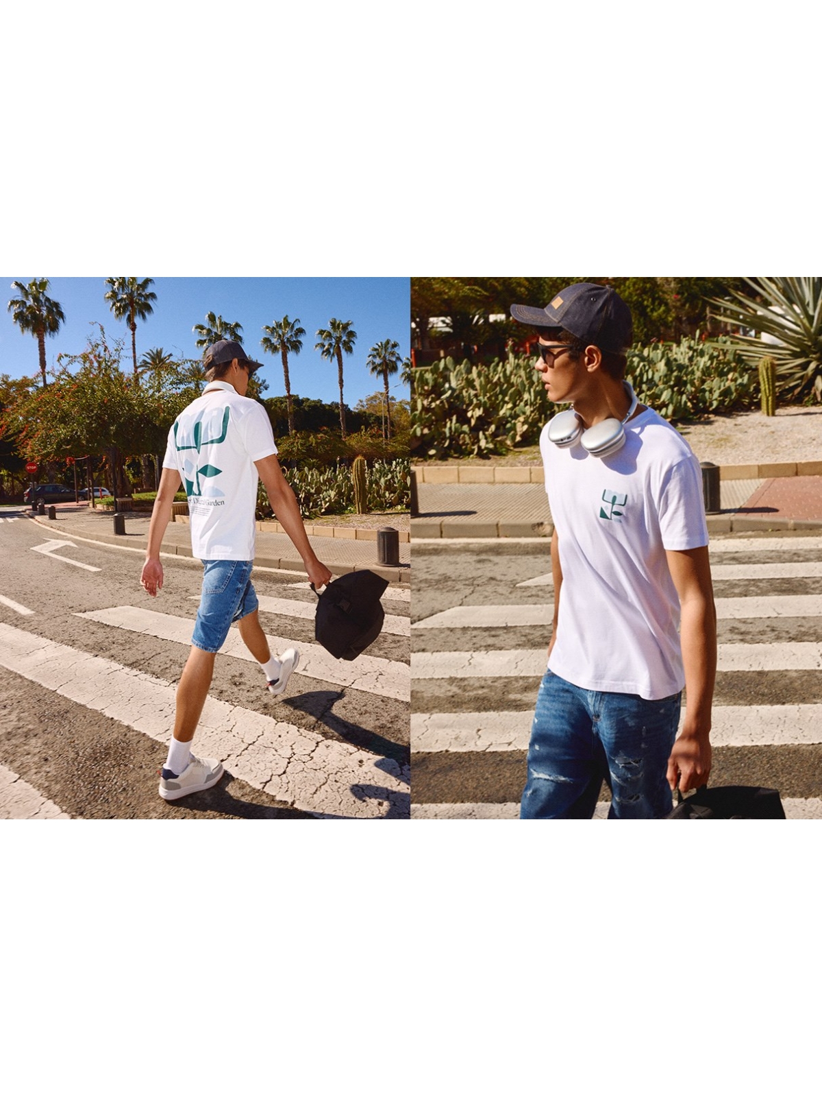 %NewExtra% Camiseta manga corta estampado abstracto blanco