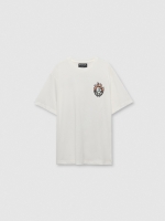 %Pto% Camiseta Mundo en llamas blanco roto vista frontal