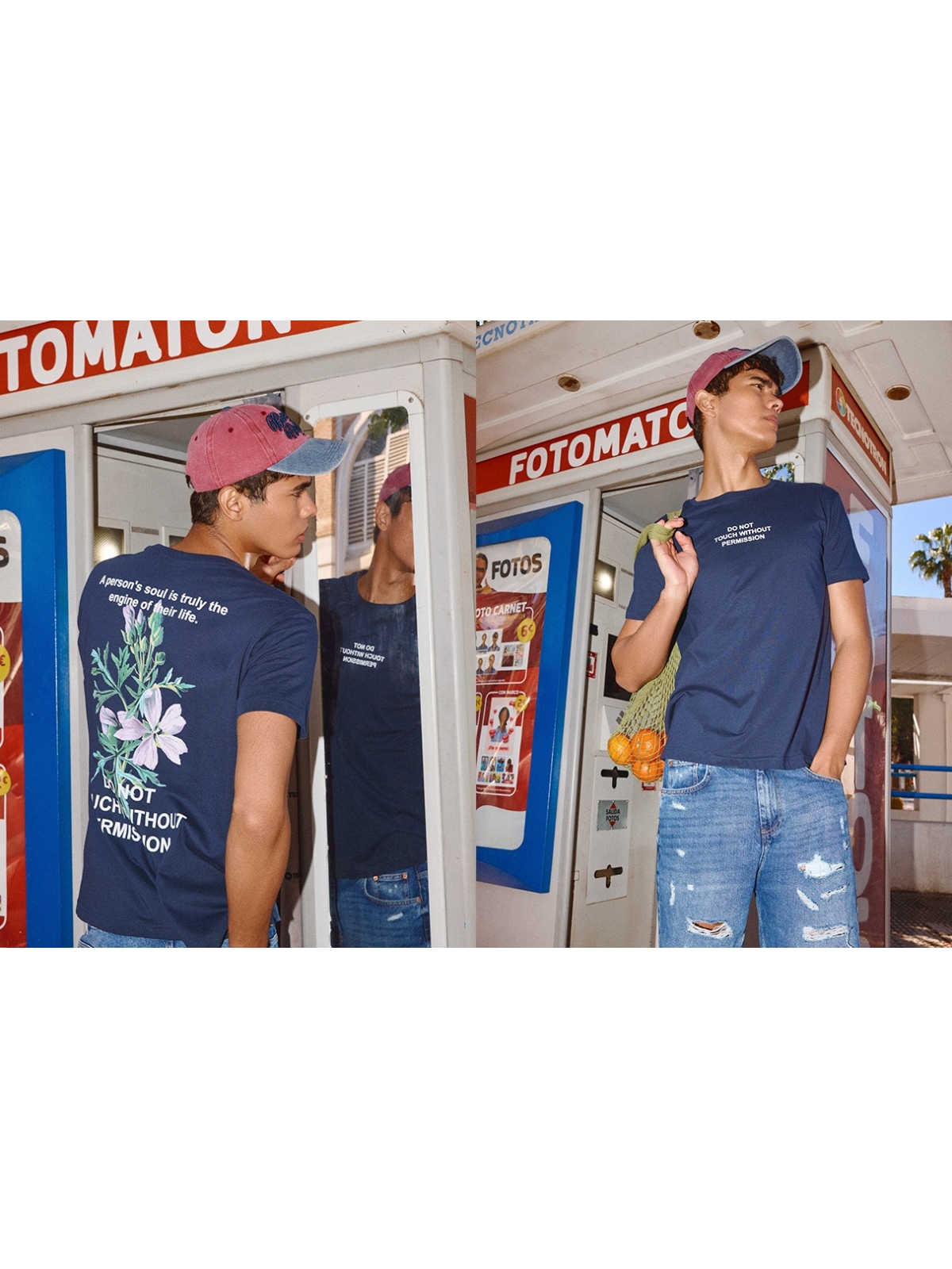 %NewExtra% Short sleeve t-shirt Don't Touch navy