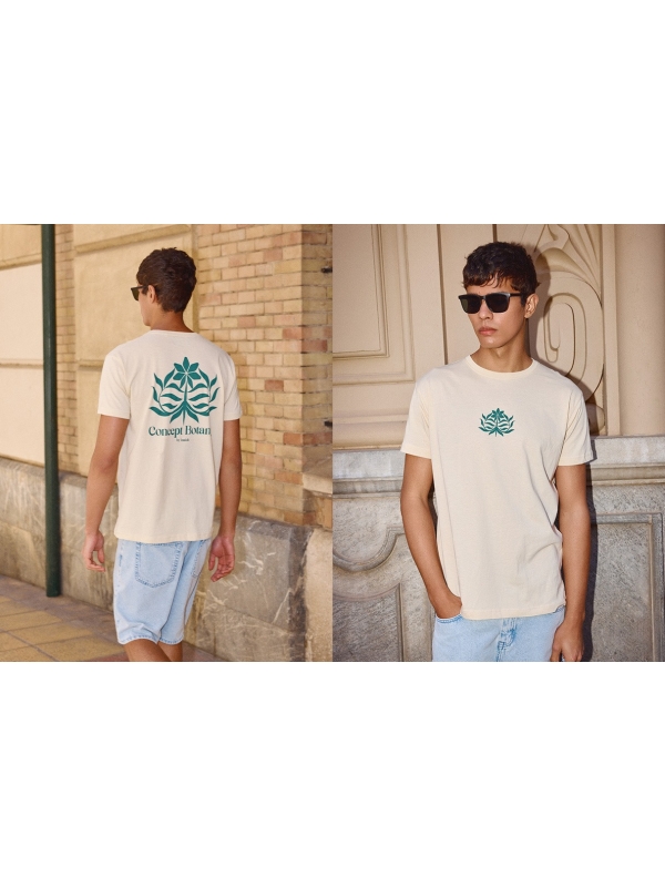  Camiseta Conceito Botânica areia