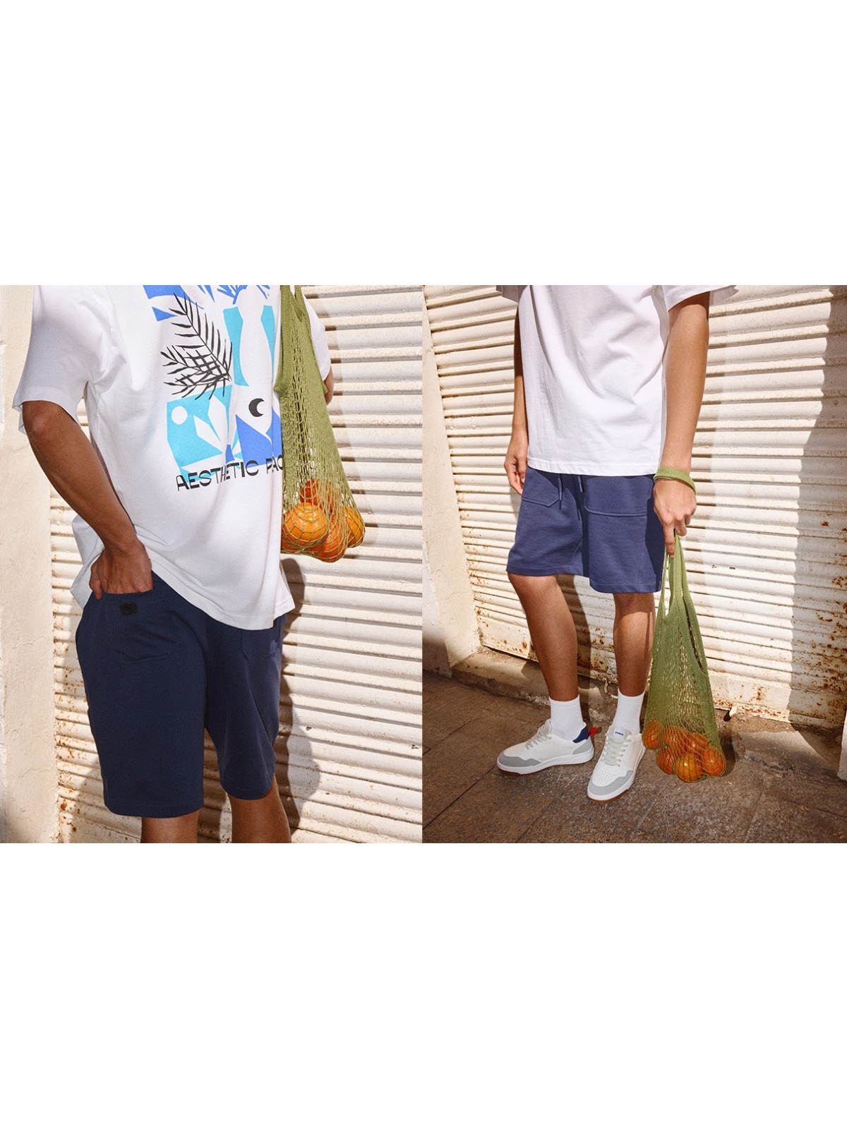 %NewExtra% Navy blue plush bermuda shorts navy