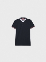 %Pto% Polo piqué cuello mao azul marino