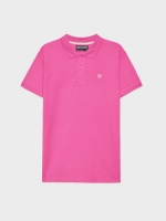 %Pto% Camisa polo básica com logotipo gravado fúcsia