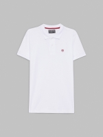 %Pto% Camisa polo básica com logotipo gravado branco