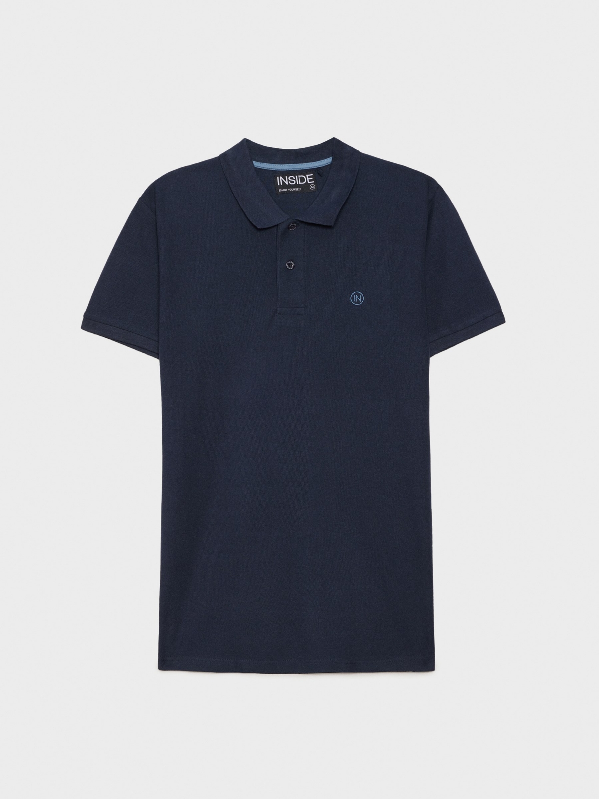 %Pto% Polo básico logo grabado azul marino