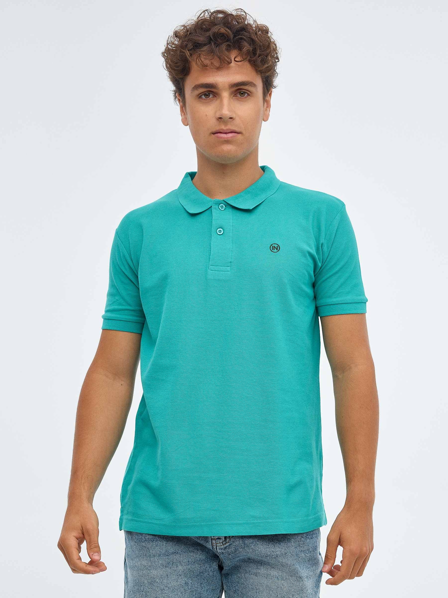 INSIDE Polo básico logo grabado, Verde, L
