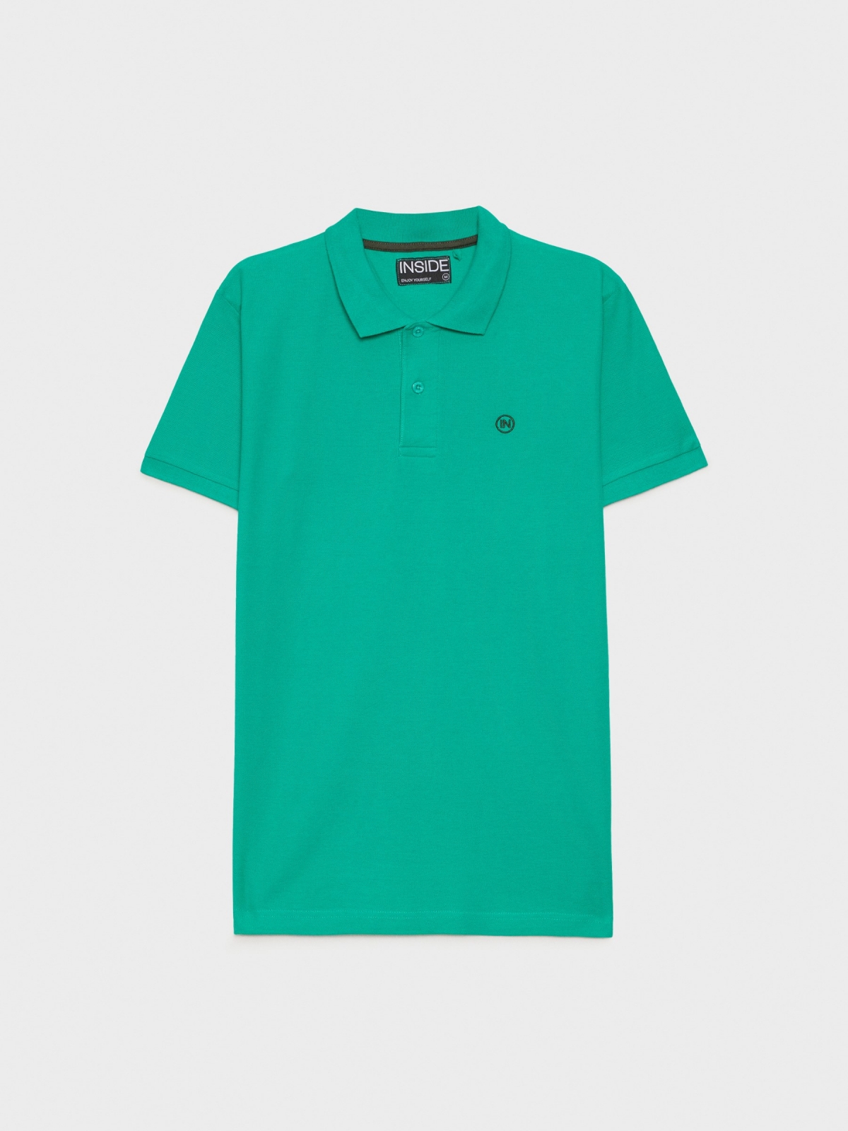 %Pto% Polo básico logo grabado esmeralda