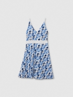 %Pto% Vestido corto estampado floral blanco vista frontal
