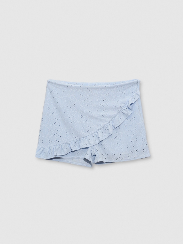  Lace culotte skirt blue front view