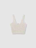 %Pto% Top calado branco quebrado off white vista frontal